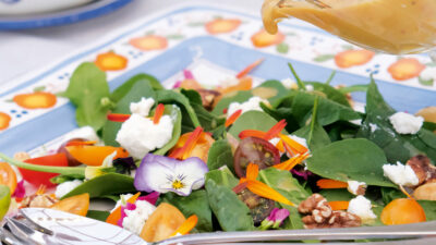 Walnut and goat’s-cheese salad