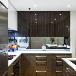 A slick U-shape kitchen design