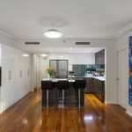 A slick U-shape kitchen design