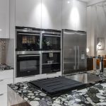 A tiny kitchen that cleverly fits storage and appliances