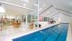 A modern indoor lap pool by Baden Pools