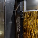 Black and gold luxury bathroom