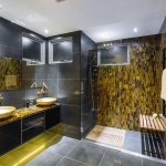 Black and gold luxury bathroom