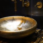 Black and gold luxury bathroom