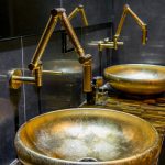 Black and gold luxury bathroom
