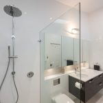Light, minimalist and contemporary bathroom design