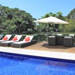 Stylish outdoor entertainment area