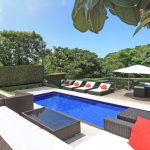 Stylish outdoor entertainment area