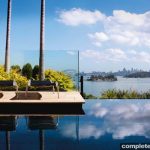 A saltwater pool surround that is protected with sealer from Dry-Treat.