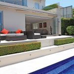 Stylish outdoor entertainment area