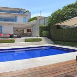 Stylish outdoor entertainment area