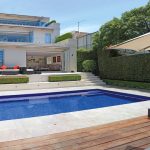 Stylish outdoor entertainment area