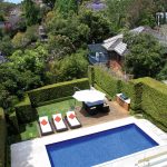 Stylish outdoor entertainment area