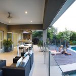 A designer outdoor entertaining area built to party