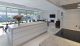 Carrera white kitchen - glass doors