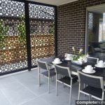 tombo designs metal privacy screen within an entertaining area