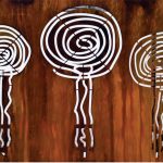 3 Trees - oxidised panel