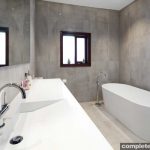 Using a minimalist design and neutral tones, this family bathroom has been completely rejuvenated.