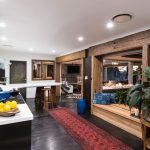 Sleek and stylish aquarium splashback