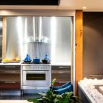 Sleek and stylish aquarium splashback