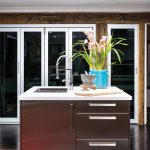 Sleek and stylish aquarium splashback