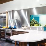 Sleek and stylish aquarium splashback