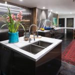 Sleek and stylish aquarium splashback