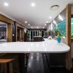 Sleek and stylish aquarium splashback