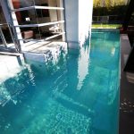 This wrap around lap pool is perfect for a quick dip