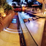 Pool with unique step feature