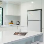 White on white: Minimalist kitchen design