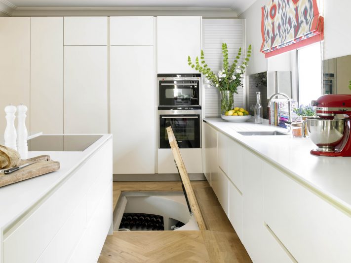 White Spiral Cellar with recessed trap door (2)