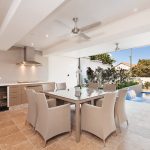 An outdoor/pool design with alfresco