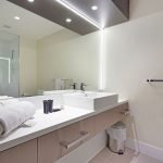 Bathroom with glass coating