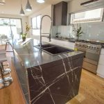 Contemporary marable bench