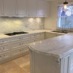 White classic kitchen bench marable