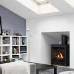 Freestanding gas fireplace