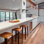 Family hub: galley-style kitchen