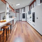 Family hub: galley-style kitchen
