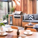 A dining table outdoors is great for outdoor entertaining