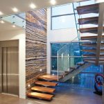 This contemporary home was built with a variety of materials.