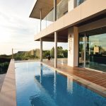 This contemporary home was built with a variety of materials.