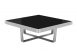 Opaque, dark grey glass rests inside an anodised aluminium frame to create the sleek and modern look of the Slide square coffee table. Place it in front of a chaise or between a two- or three-seater sofa. beyondfurniture.com.au