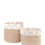 Hessian buckets in Pondicherry White, $57, thedharmadoor.com.au