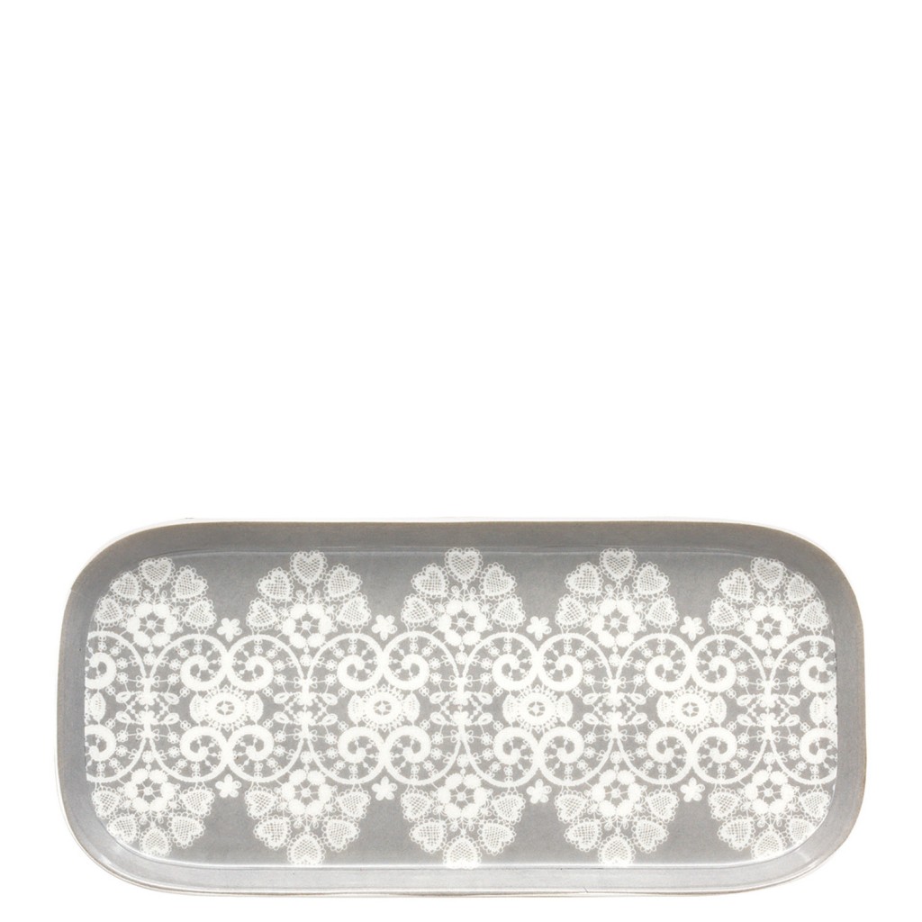 GreenGate tray in Lace Warm Grey, $24, downthatlittlelane.com.au