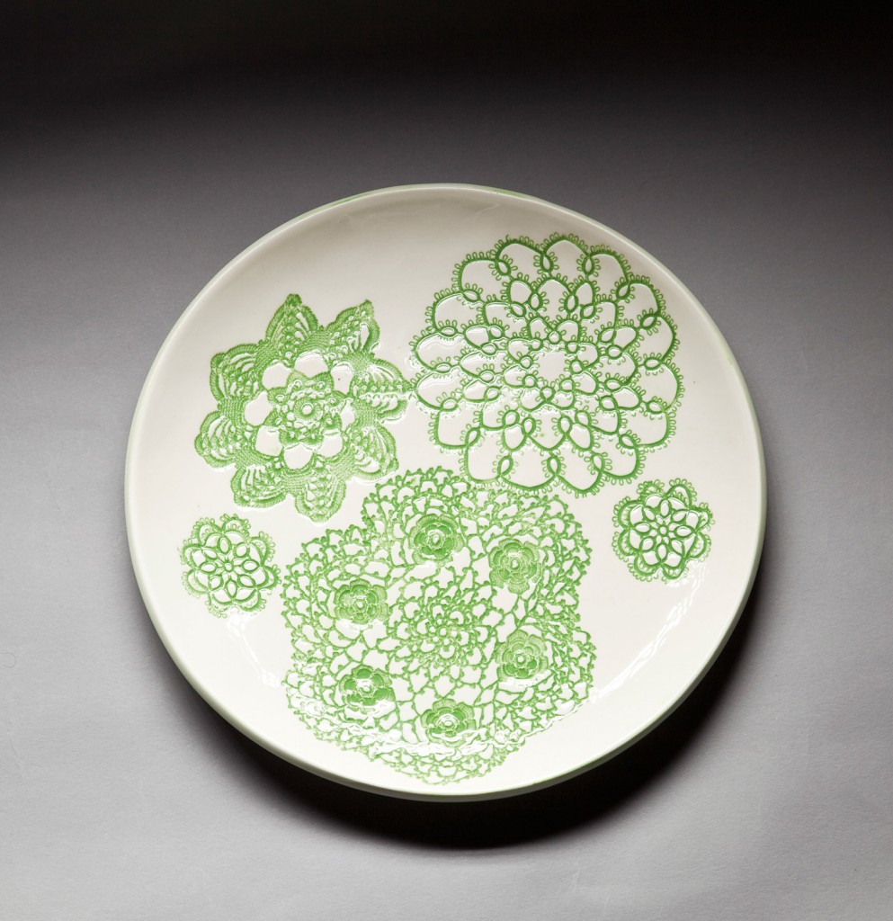 Vintage lace platter, POA, borrowedearth.co.nz