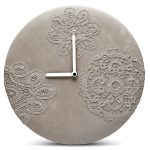 ensch Made concrete wall clock in lace design, $184.90, thedesigngiftshop.com
