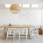 We love: The impressive dining room table surrounded by Wegner’s classic Wishbone chairs