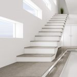 White Entrance hall interior 3d render