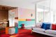 Bree Leech & Heather Nette King for Dulux Colour Trends 2016 — Retro Remix palette. Photographer: Lisa Cohen. Featuring David ottoman and Bowie side tables by Grazia & Co
